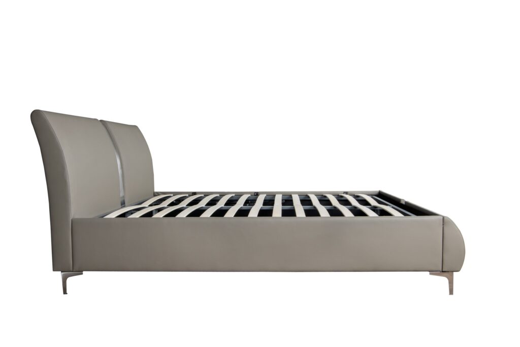 Ariana Ottoman Storage Taupe PU Bed Frame