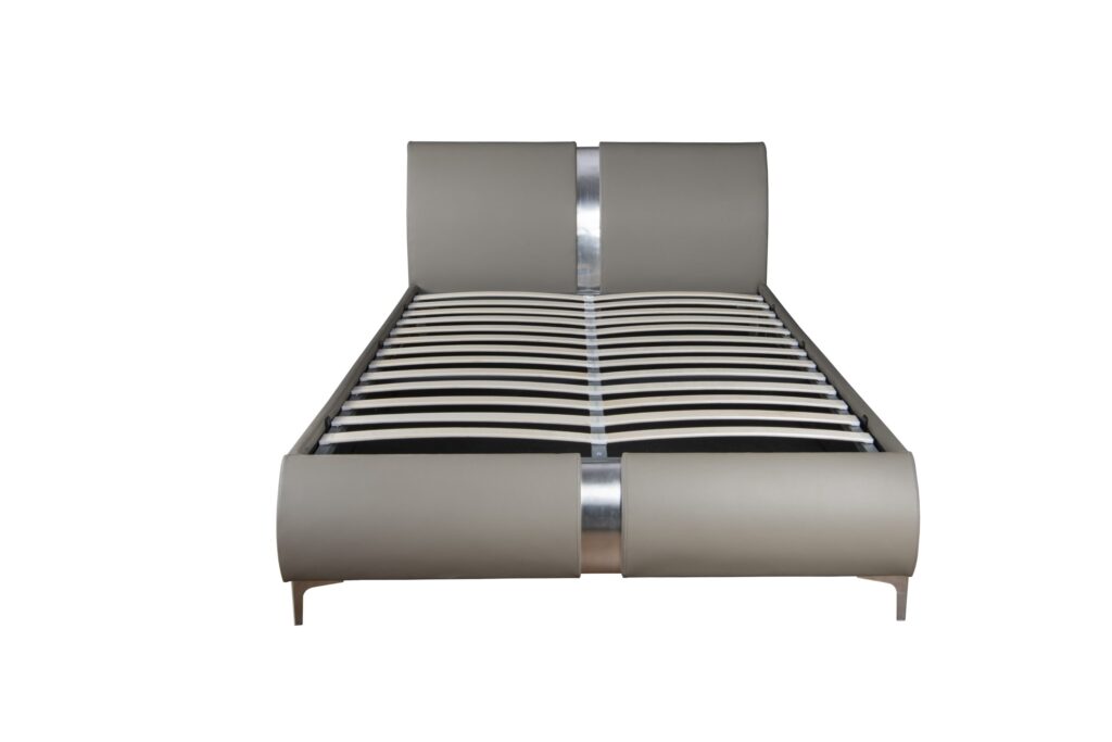 Ariana Ottoman Storage Taupe PU Bed Frame