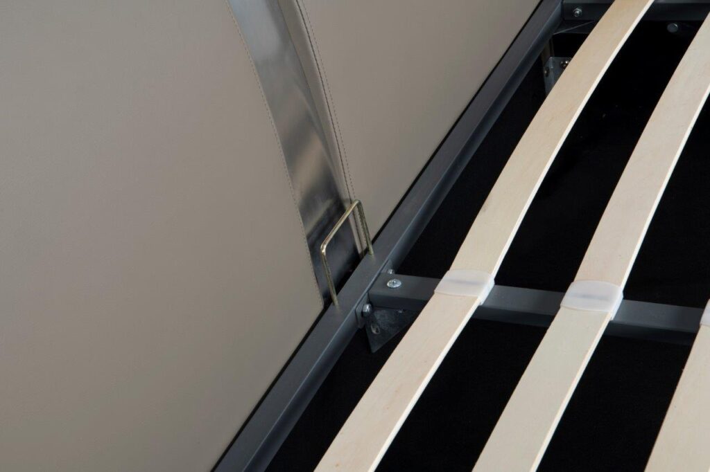 Ariana Ottoman Storage Taupe PU Bed Frame