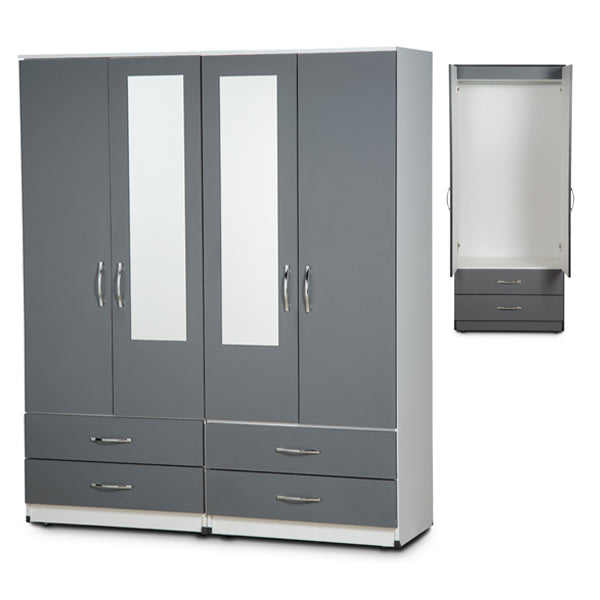 4 Door Gents Wardrobe With Mirror