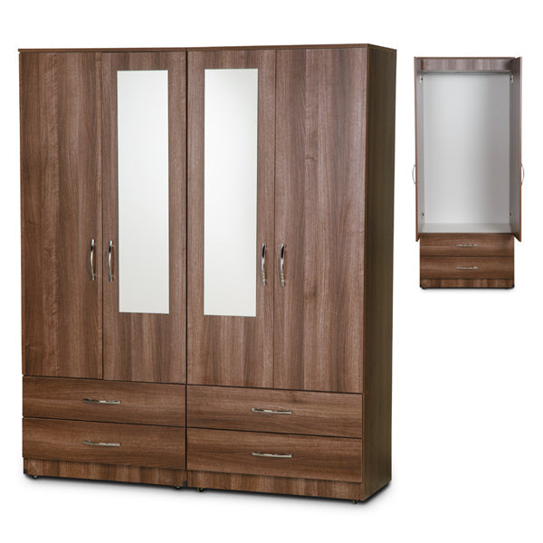 4 Door Gents Wardrobe With Mirror