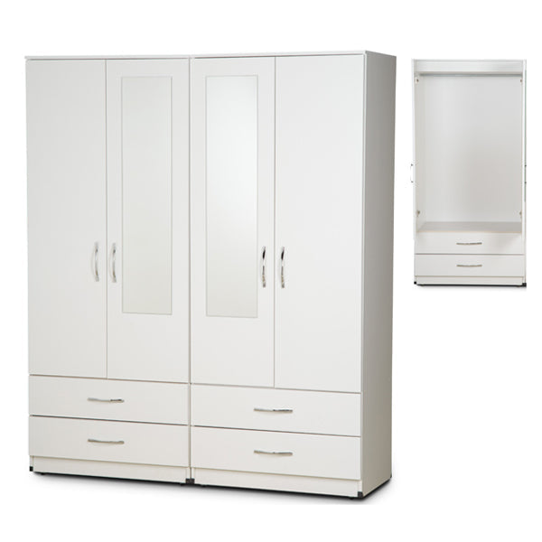 4 Door Gents Wardrobe With Mirror