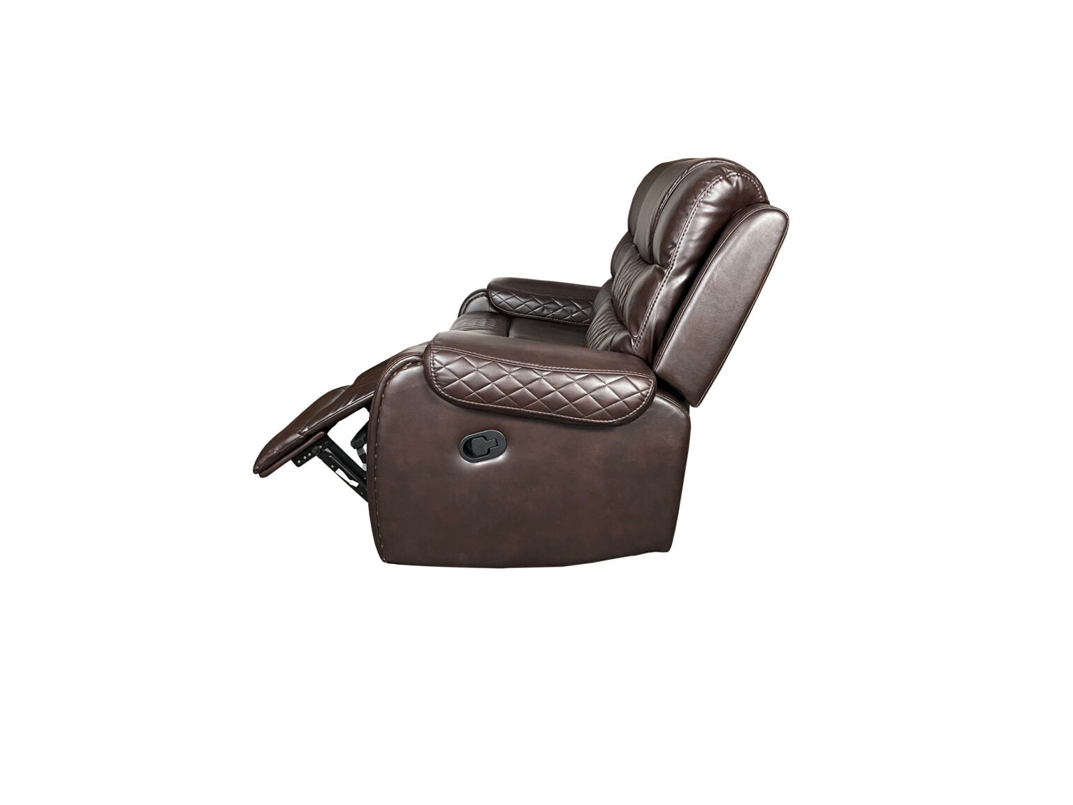 Alaska 3+2 Recliner Leather Aire Sofa Set – Black, Brown, and Grey