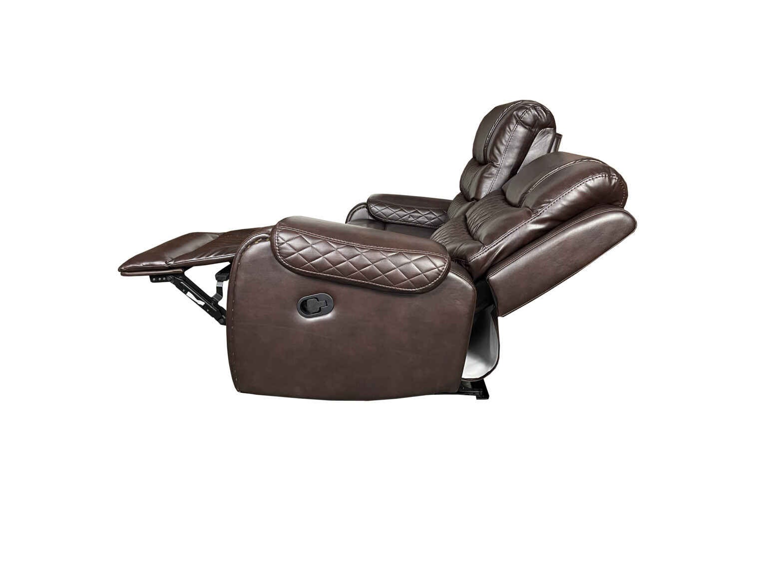 Alaska 3+2 Recliner Leather Aire Sofa Set – Black, Brown, and Grey