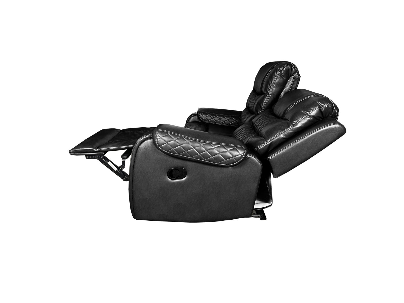 Alaska 3+2 Recliner Leather Aire Sofa Set – Black, Brown, and Grey