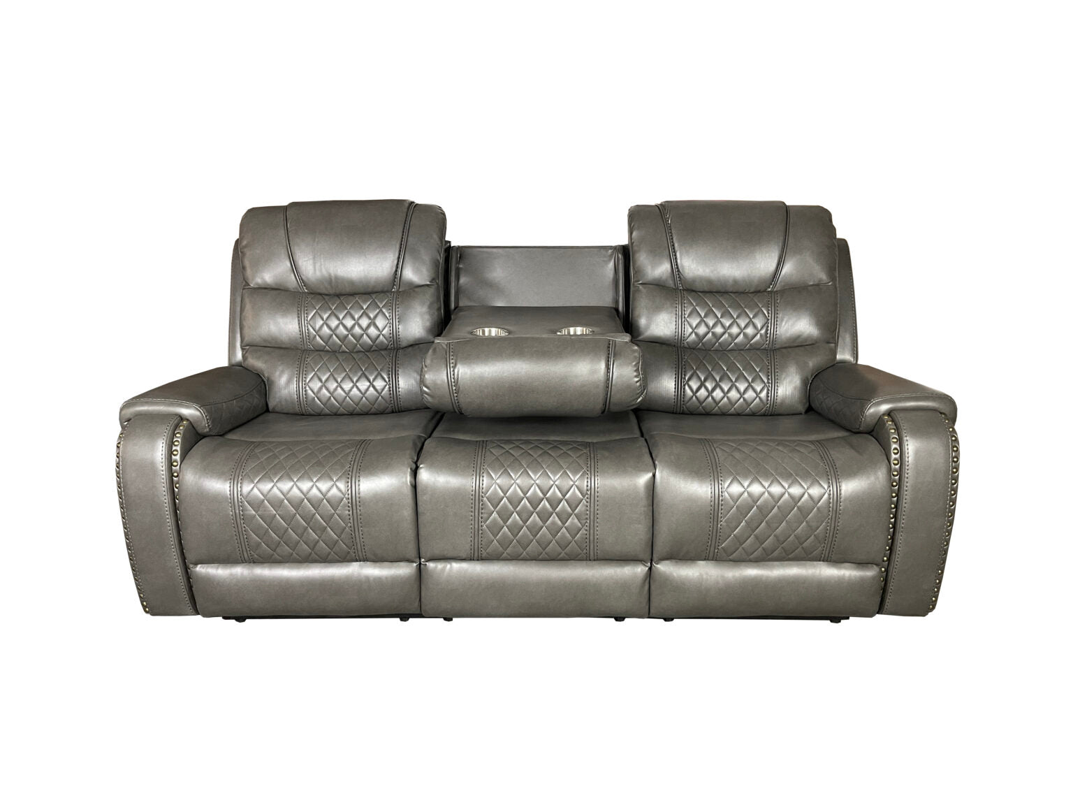 Alaska 3+2 Recliner Leather Aire Sofa Set – Black, Brown, and Grey