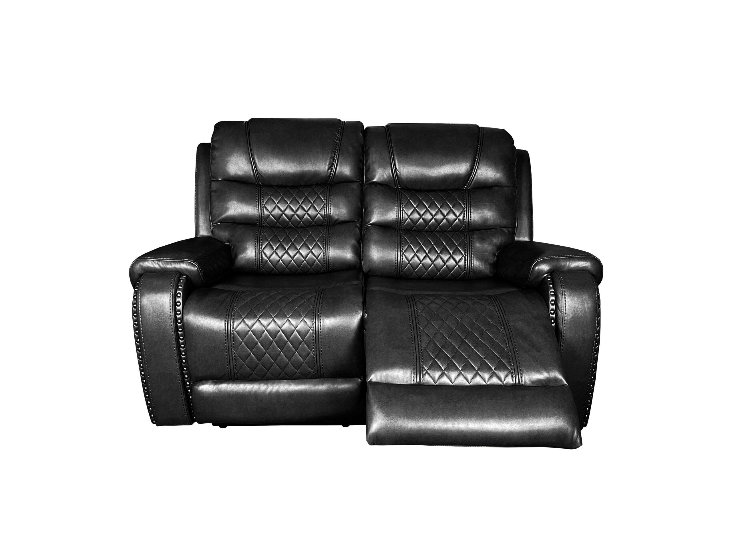 Alaska 3+2 Recliner Leather Aire Sofa Set – Black, Brown, and Grey