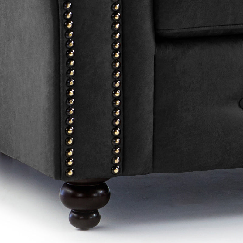 OAKLAND NEVADA FABRIC 2C2 CORNER SOFA – CHARCOAL