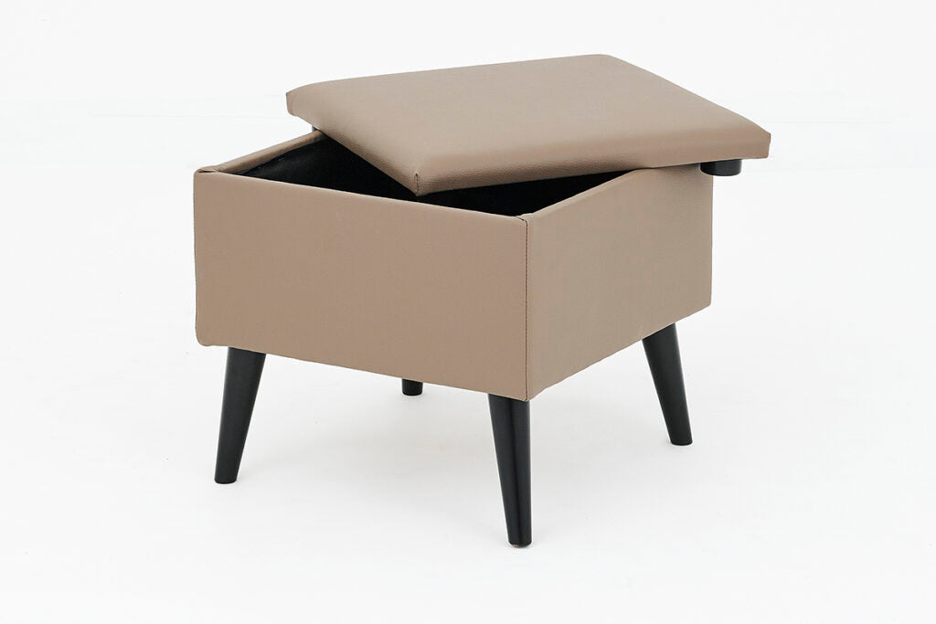 Chic Taupe PVC Sofa Set