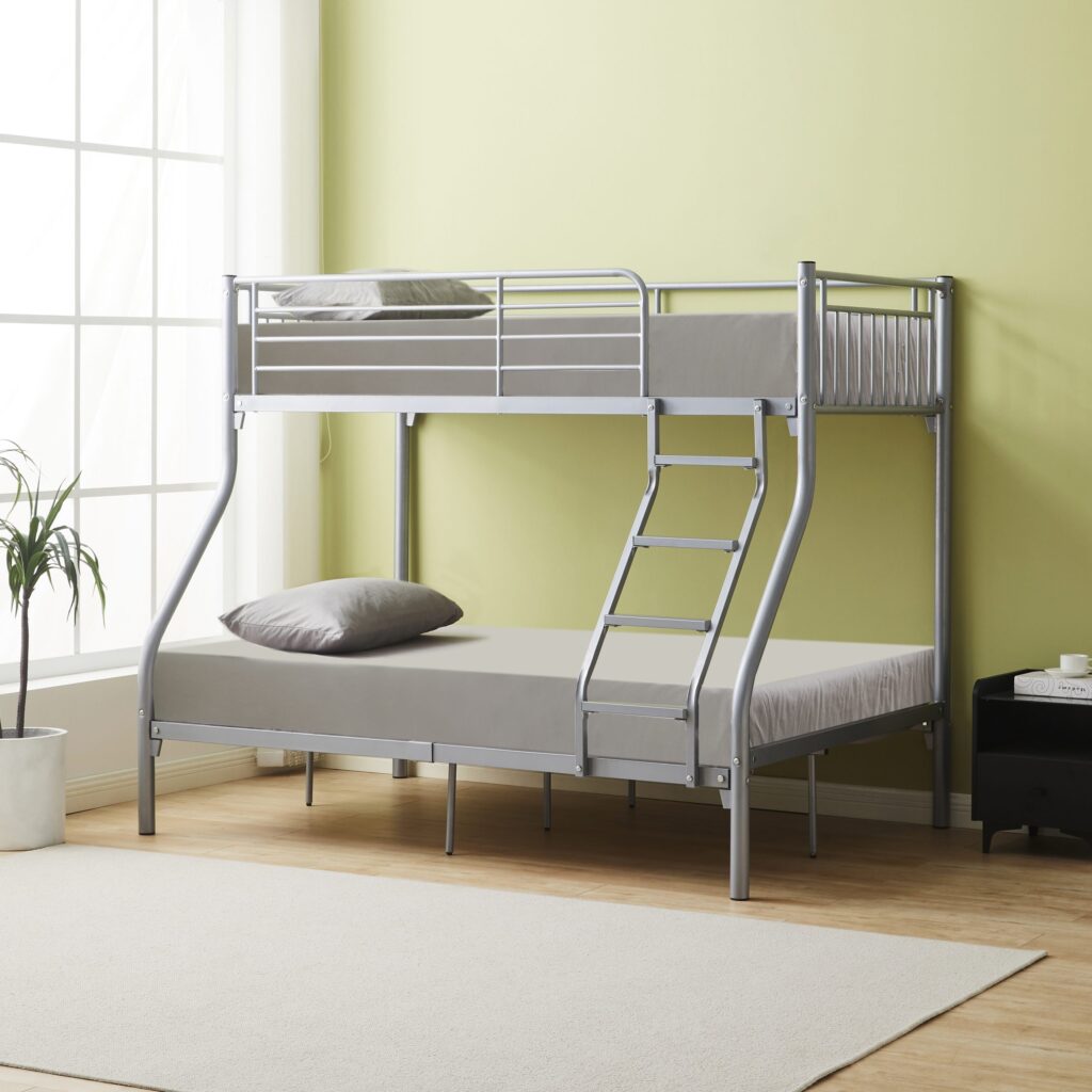 Triple Milano Metal Bunk Bed - Reinforced Heavy Duty Mesh Base Frame, Best Selling