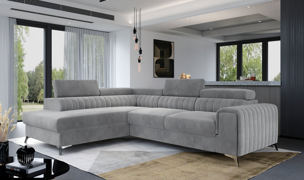 Laurence Corner Sofabed – Plush Velvet  Left & Right Hand