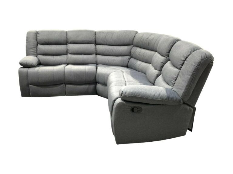 SORRENTO CORNER RECLINER FABRIC SOFA WITH CUPHOLDER – GREY