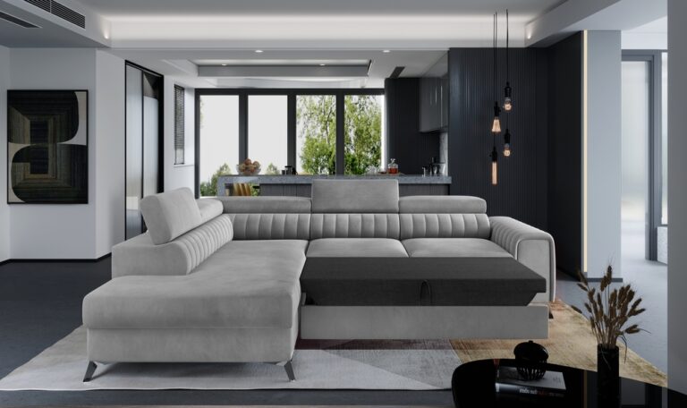 Laurence Corner Sofabed – Plush Velvet  Left & Right Hand
