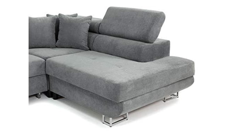AMARO CORNER SOFAEBED FABRIC – GREY