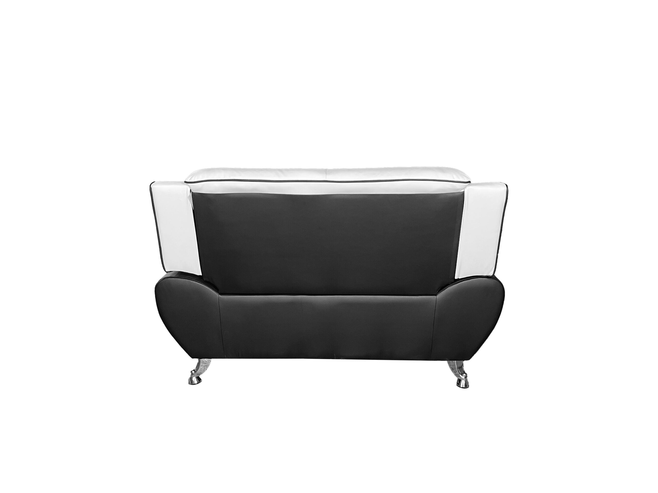 SHIRAZ 3+2 LEATHER SOFA SET – WHITE/BLACK
