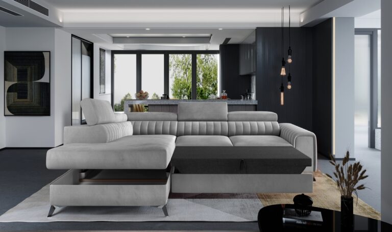 Laurence Corner Sofabed – Plush Velvet  Left & Right Hand