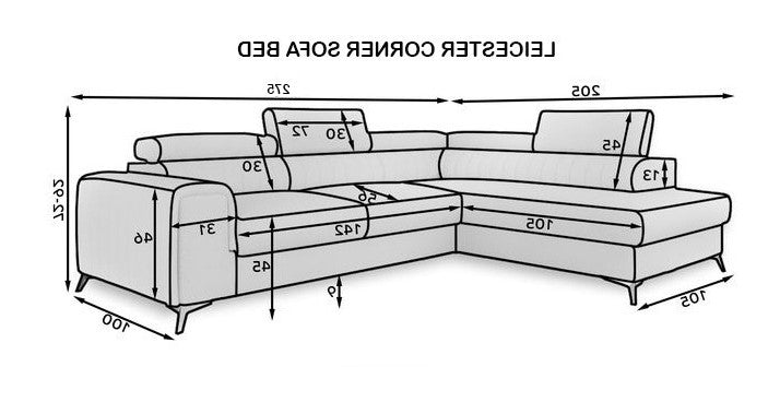 Laurence Corner Sofabed – Plush Velvet  Left & Right Hand