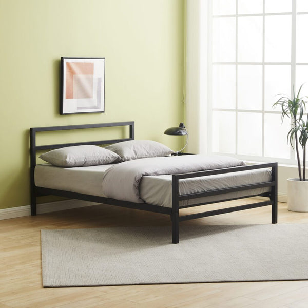 City Block Metal Bed Frame - Reinforced Strong Mesh Base