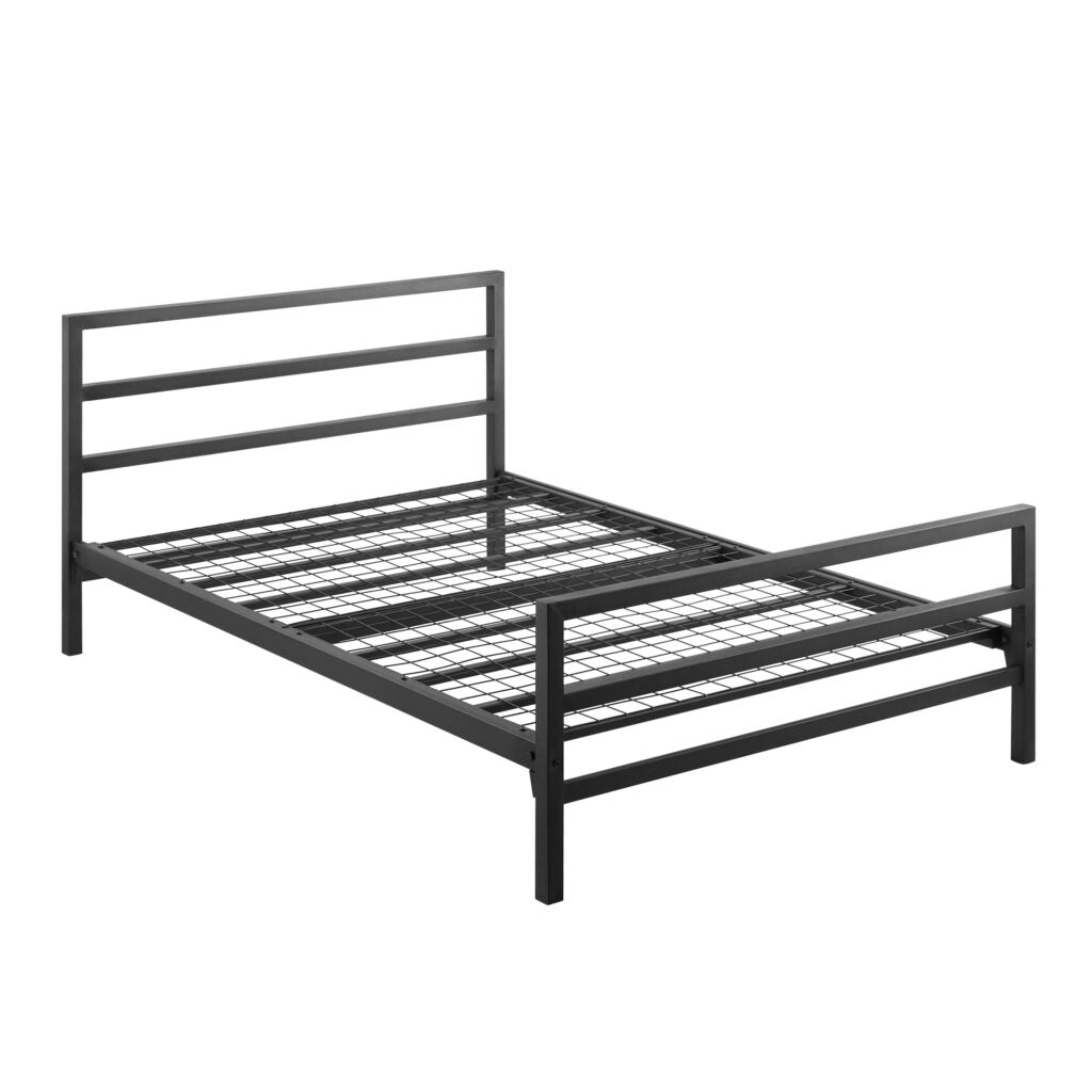 City Block Metal Bed Frame - Reinforced Strong Mesh Base