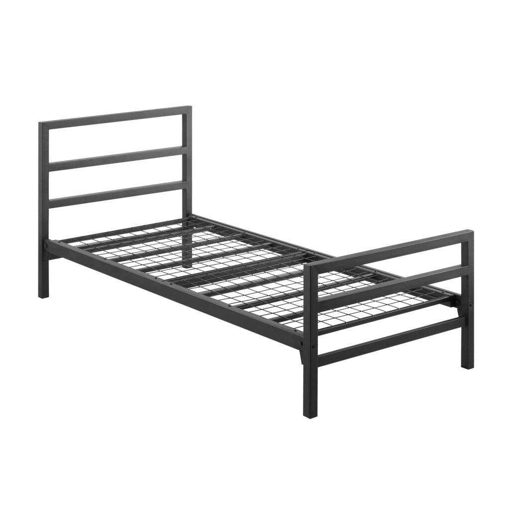 City Block Metal Bed Frame - Reinforced Strong Mesh Base