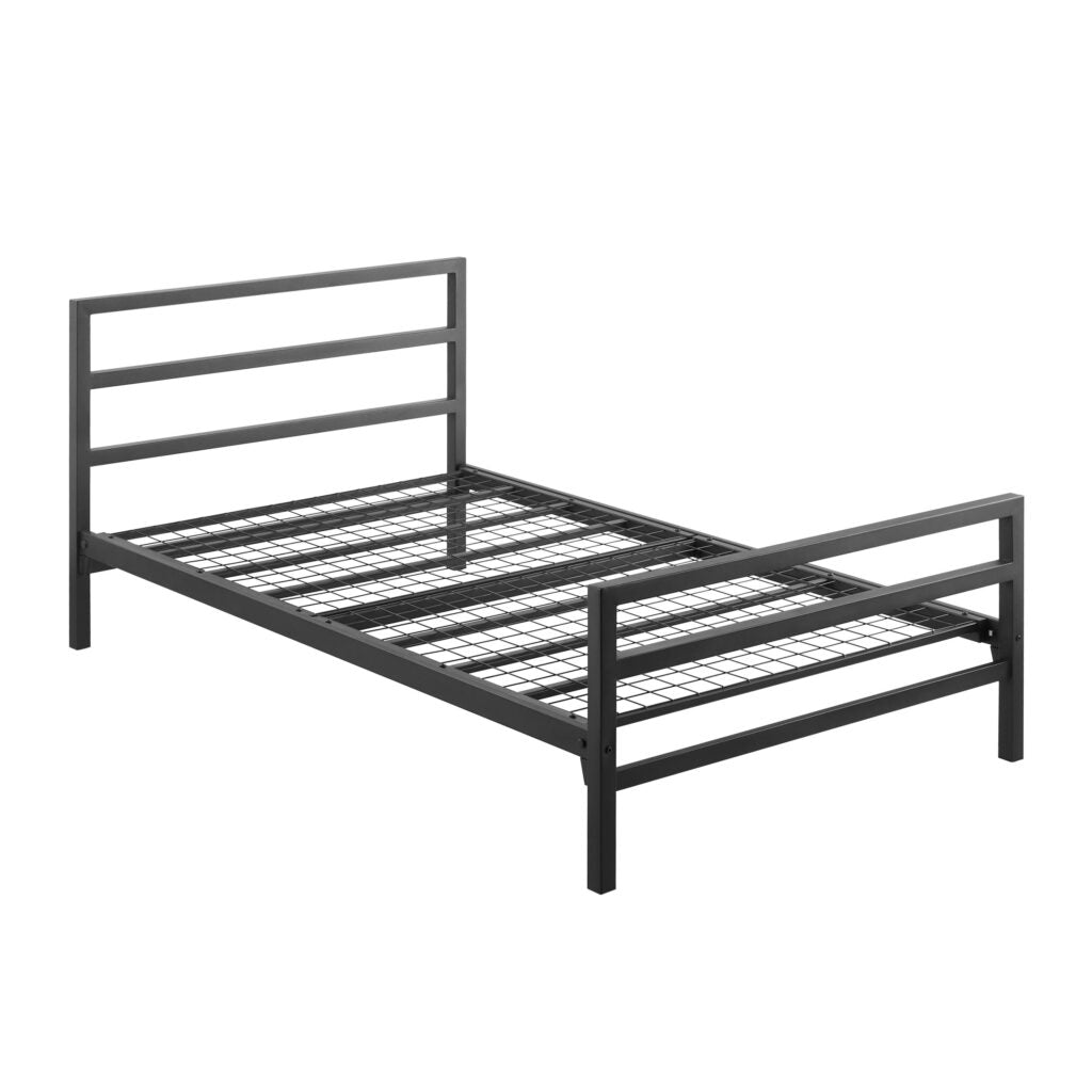 City Block Metal Bed Frame - Reinforced Strong Mesh Base