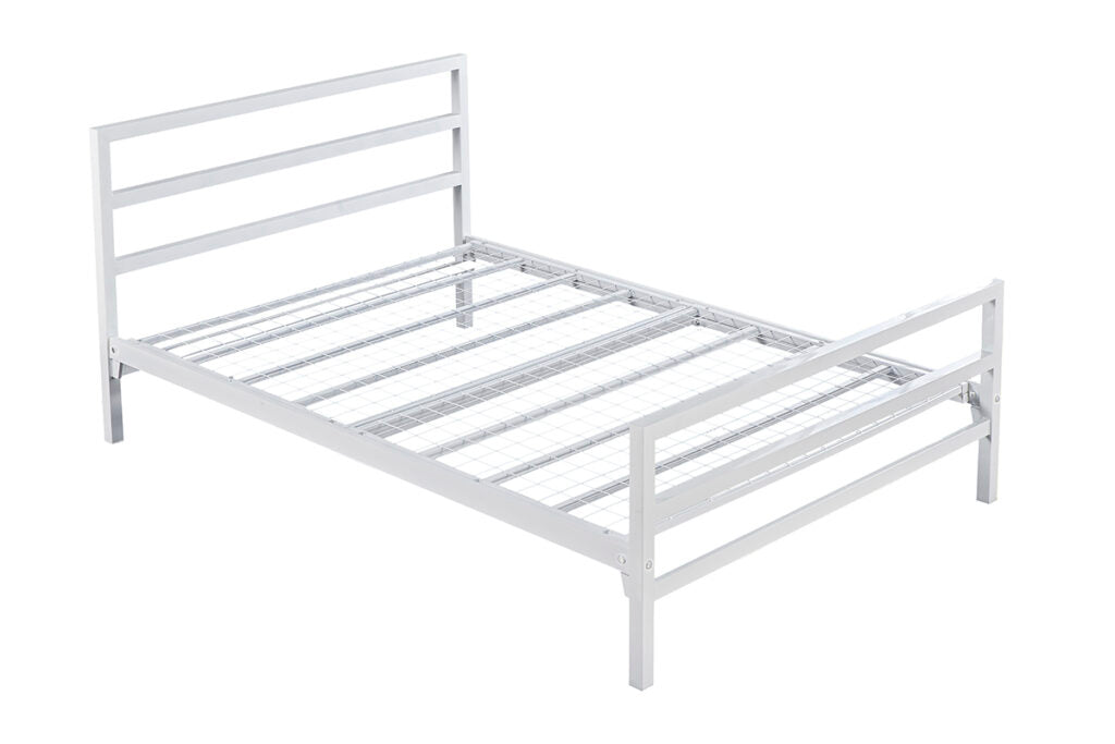 White City Block Metal Bed Frame - Reinforced Strong Mesh Base