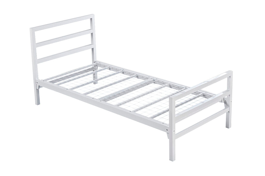 White City Block Metal Bed Frame - Reinforced Strong Mesh Base
