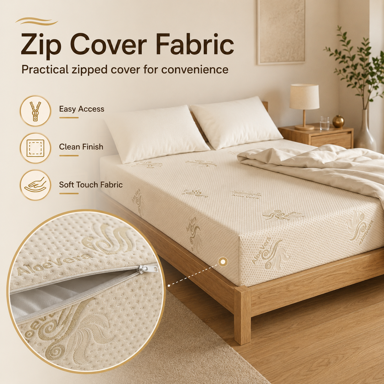 Hybrid Aloe Vera Firm Back Support Ortho Mattress – 10 Inch | 33 Density Foam | Handmade in UK