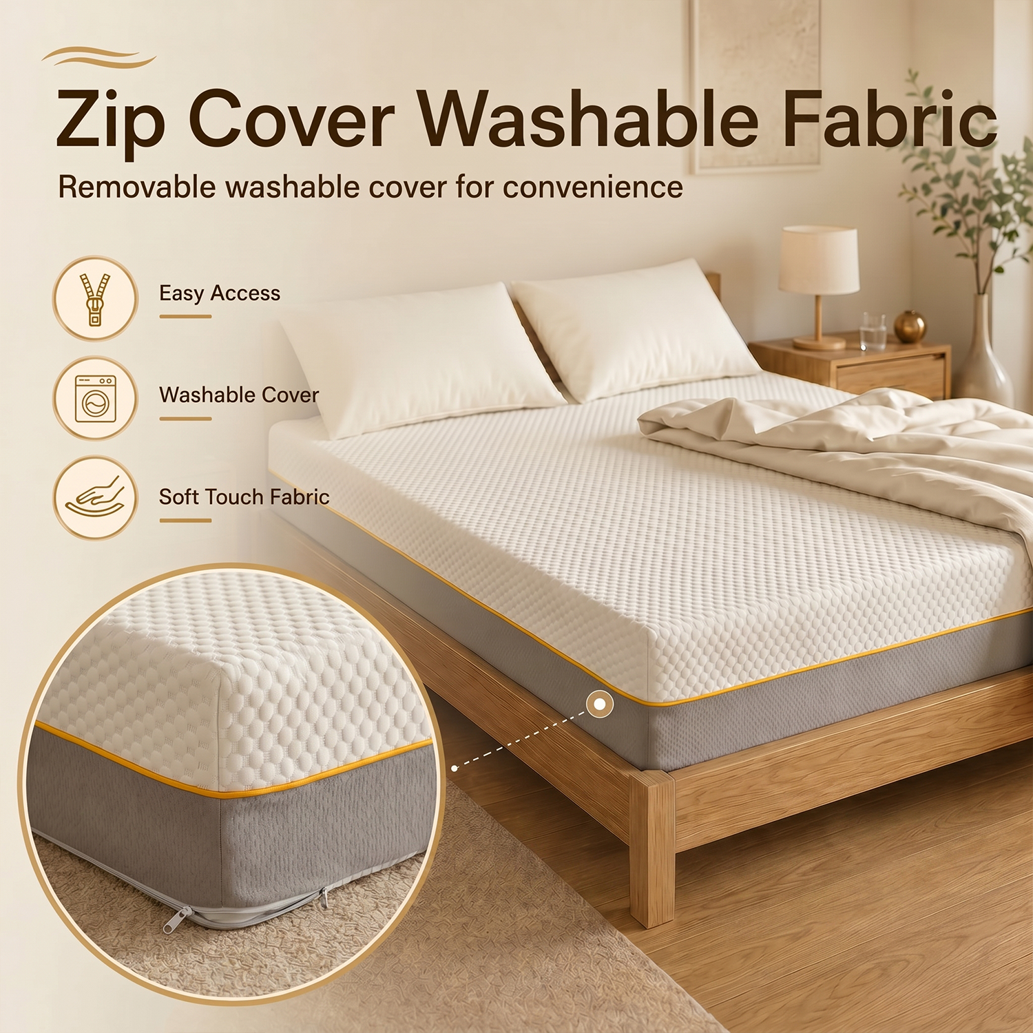 Premium Orthopaedic Back Care Mattress – 10” Deep Firm Support | Bubble Yellow