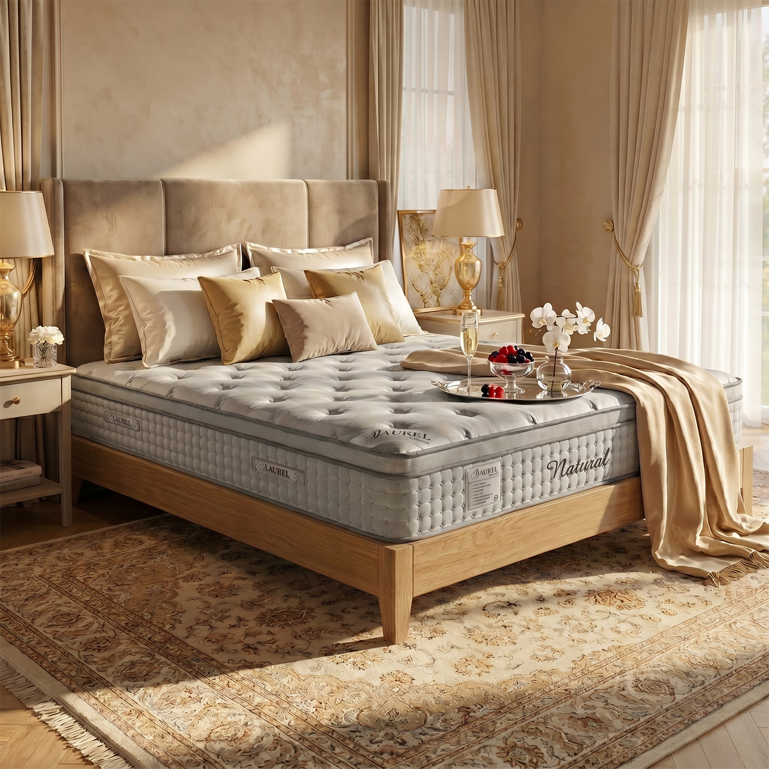 Laurel Natural PosturaFlex Orthopaedic Mattress – 2500 Pocket Springs & Natural Wool Comfort