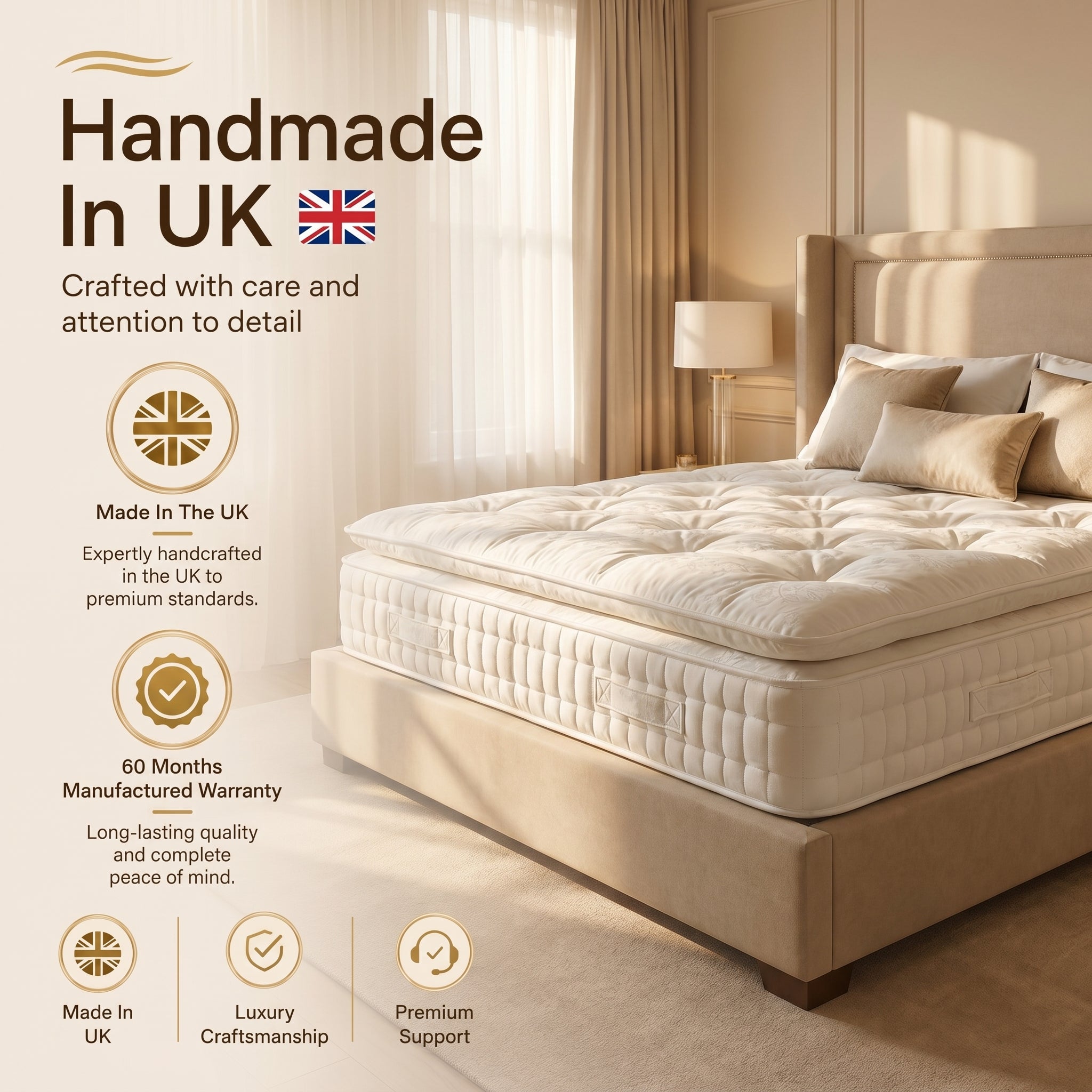 Opulence 3000 Luxury Pocket Pillow Top Mattress | Hotel-Grade Comfort | 60-Month Warranty
