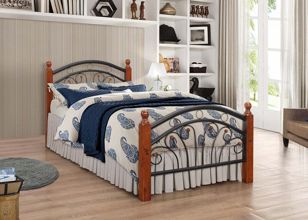 Dirty Oak Metal Bed