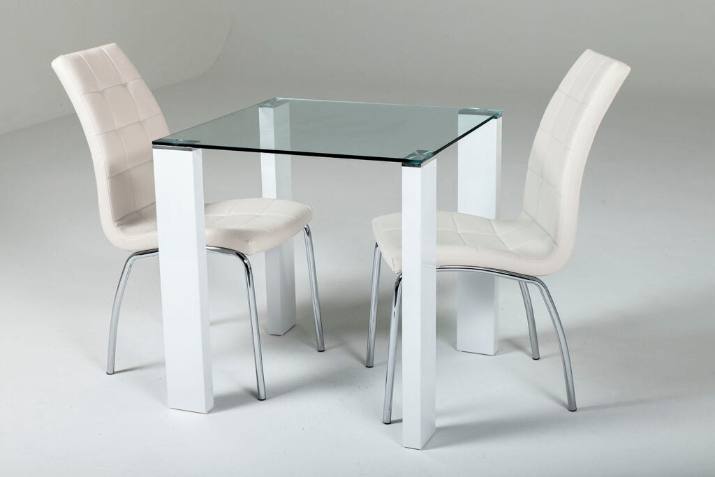 Savona Honeymoon Table With Lugano White Chairs