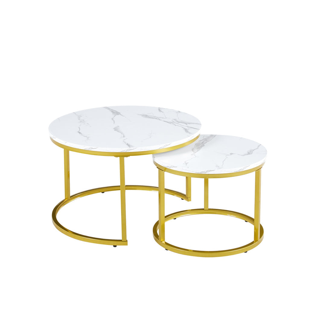 Circle / Round Coffee Table or Set of 2 Side Table…me and MDF Top, for Living Room, Bedroom, Balcony