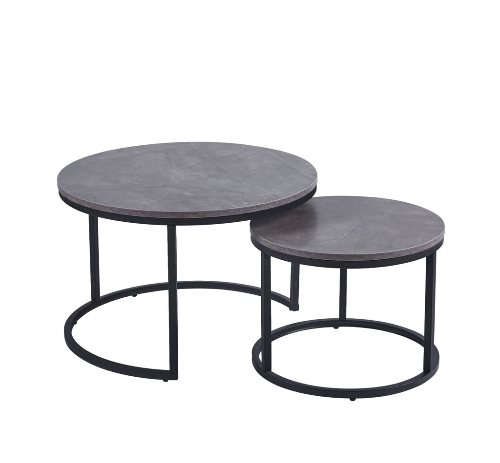 Circle / Round Coffee Table or Set of 2 Side Table…me and MDF Top, for Living Room, Bedroom, Balcony