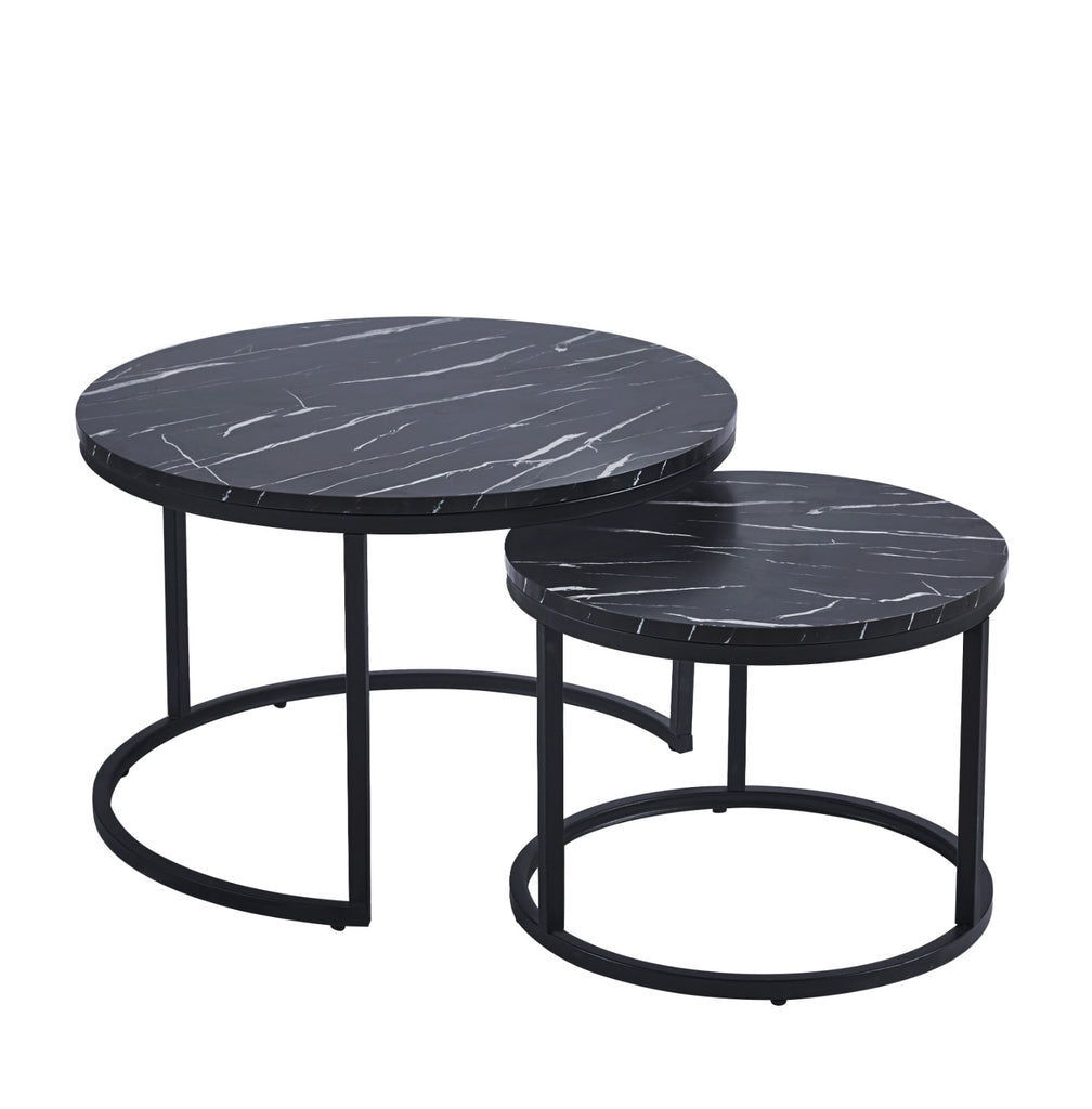 Circle / Round Coffee Table or Set of 2 Side Table…me and MDF Top, for Living Room, Bedroom, Balcony