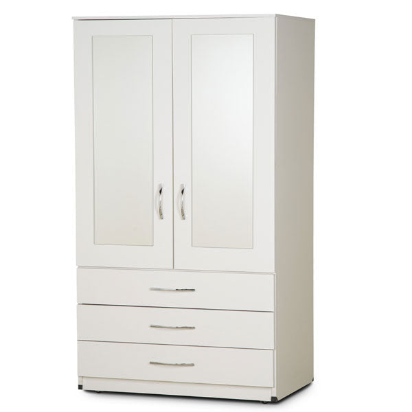 2 Door, 3 Drawers Gents Wardrobe With Mirror