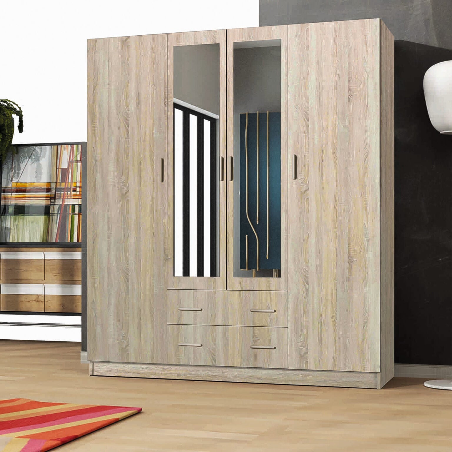 LONDON 4 DOOR WARDROBE