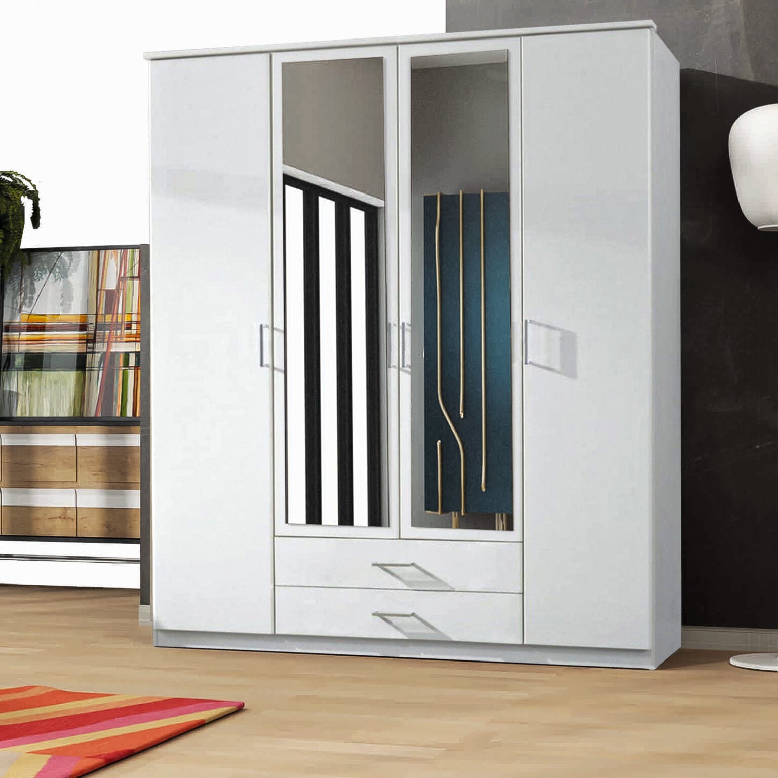 LONDON 4 DOOR WARDROBE