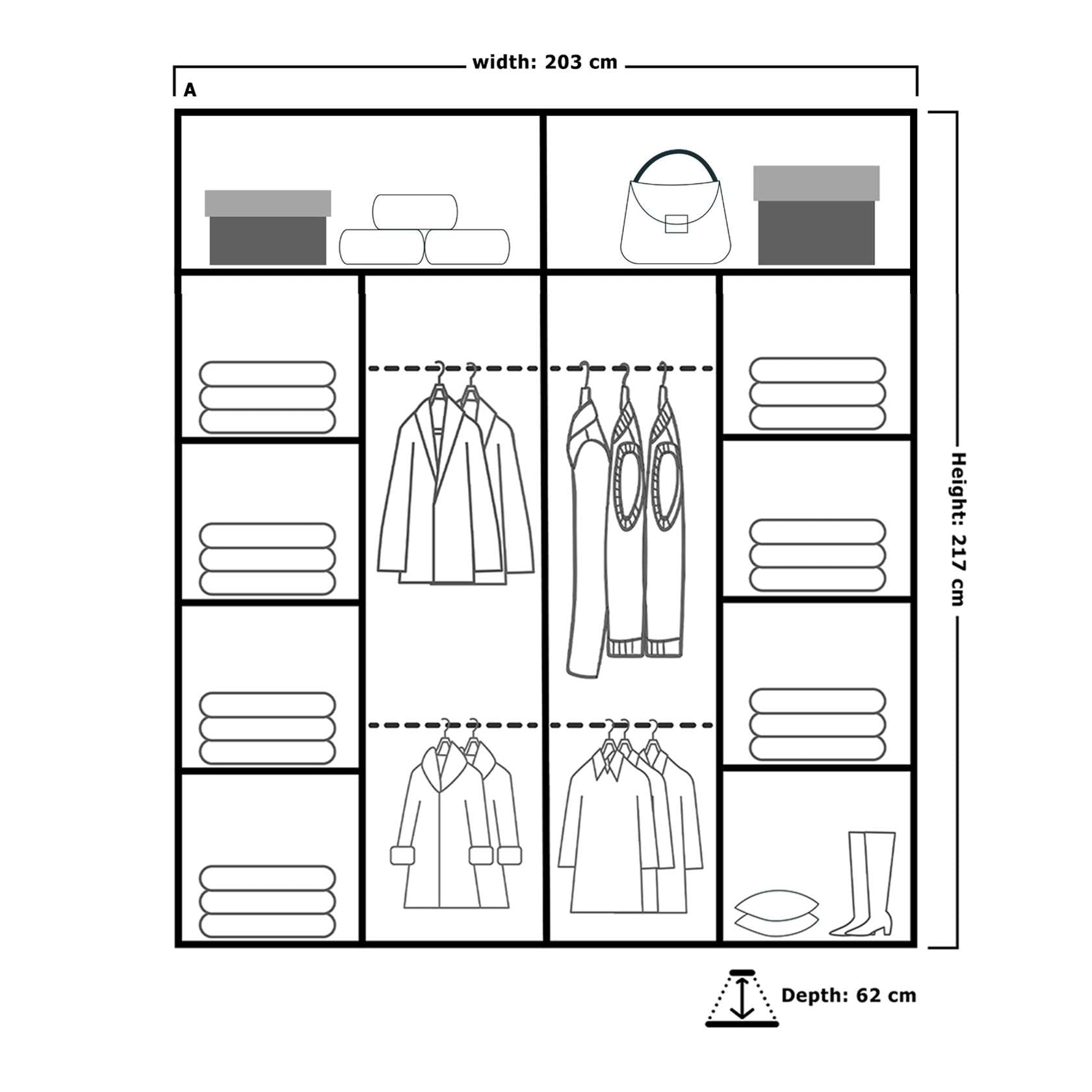 Diamond Sliding Wardrobe