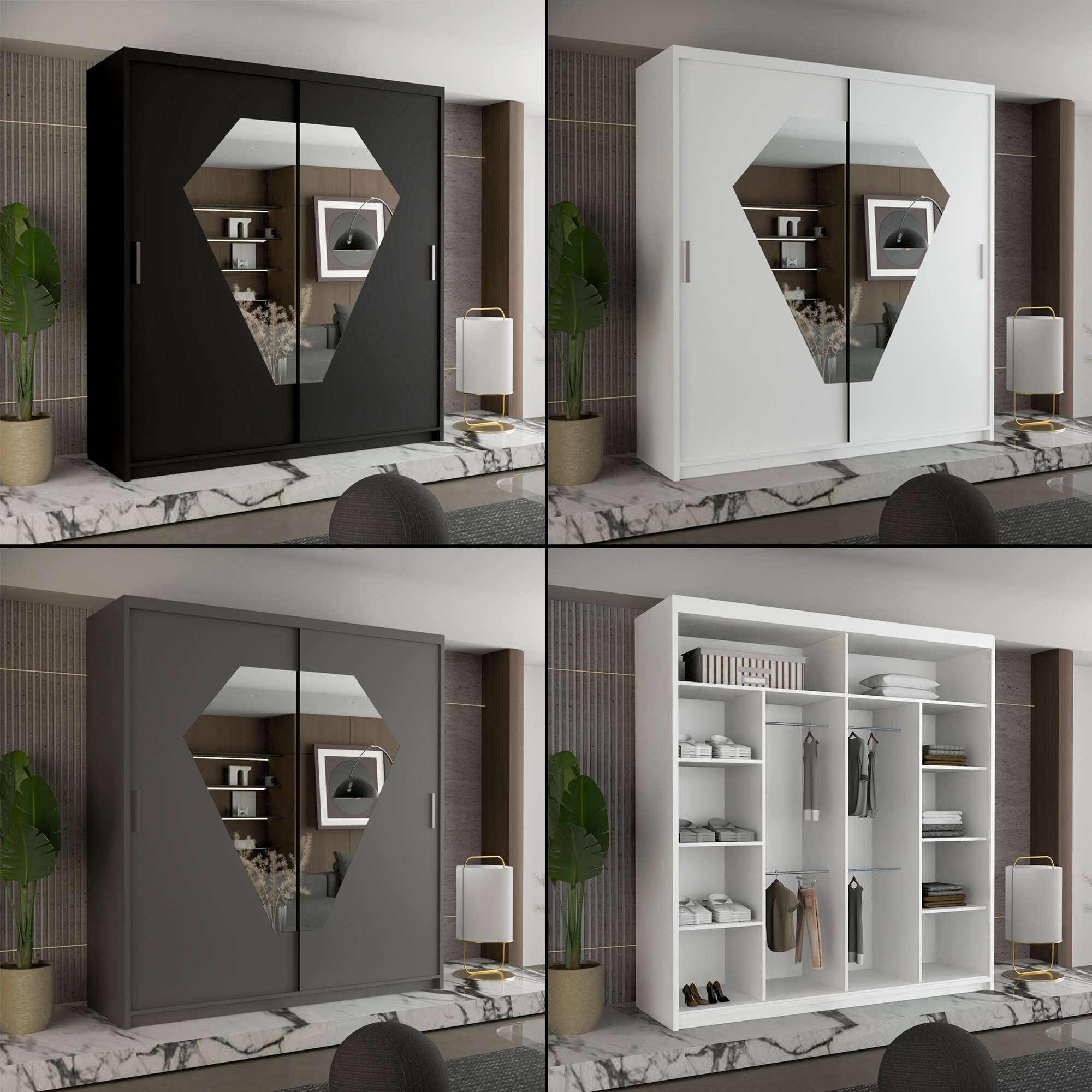 Diamond Sliding Wardrobe