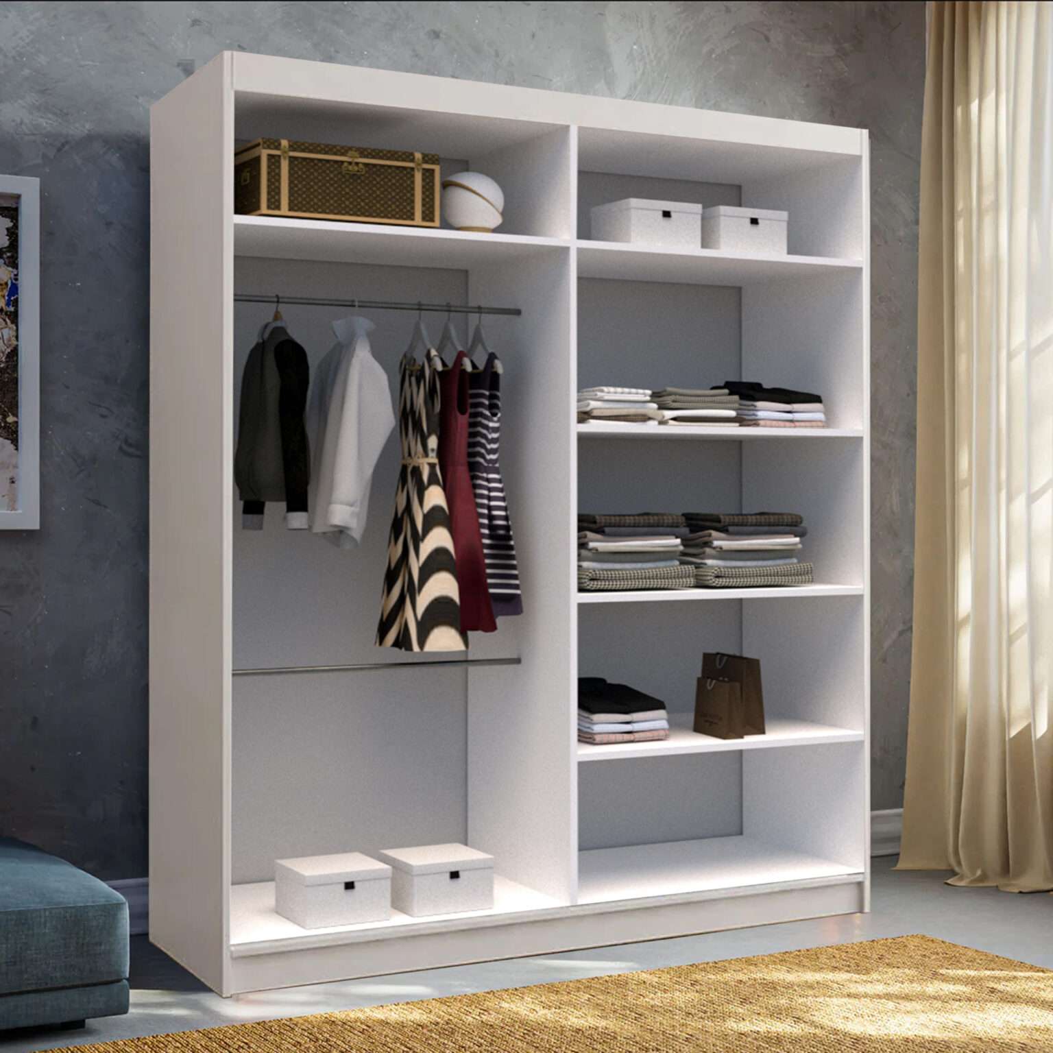 Infinity High Gloss Sliding Wardrobe