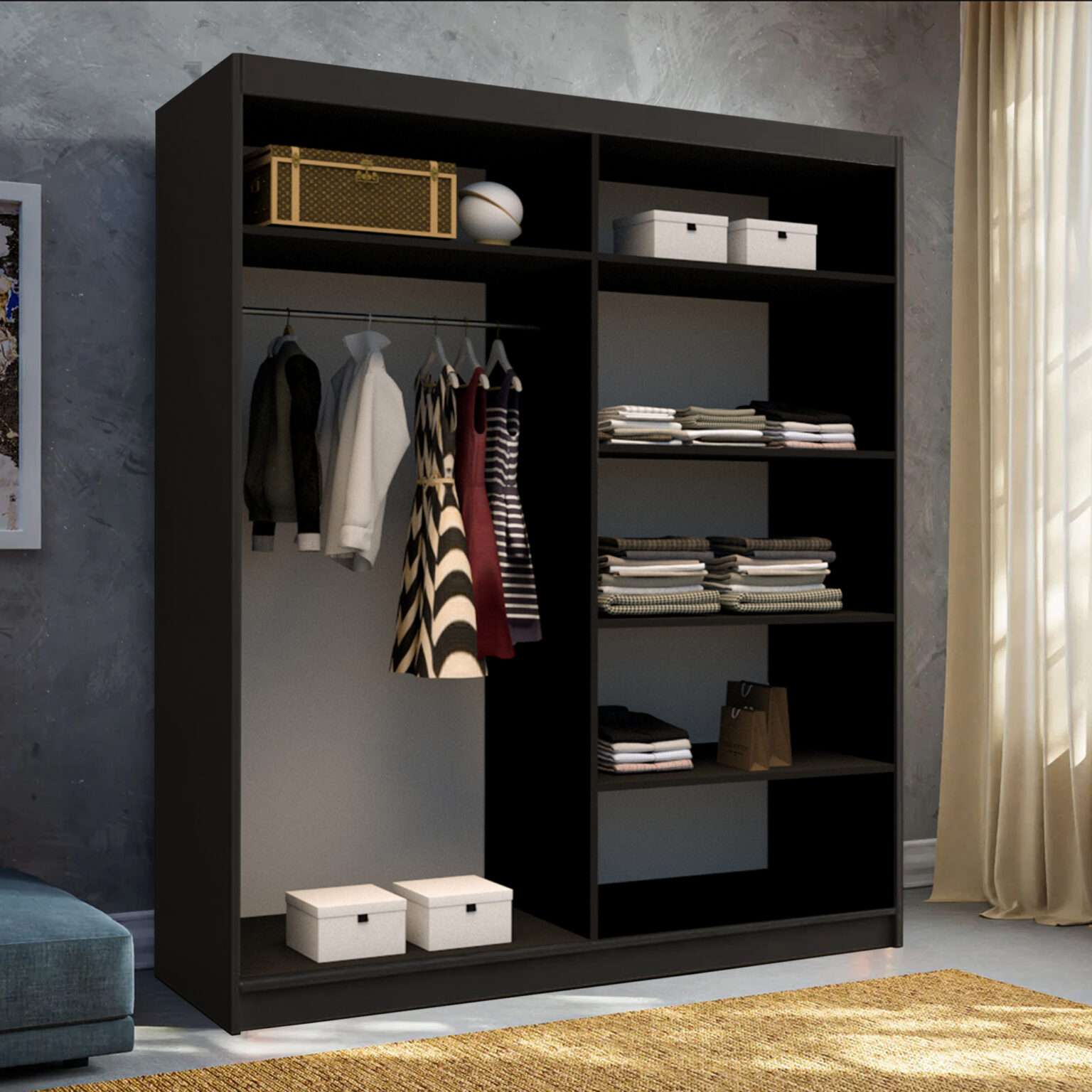 Infinity High Gloss Sliding Wardrobe
