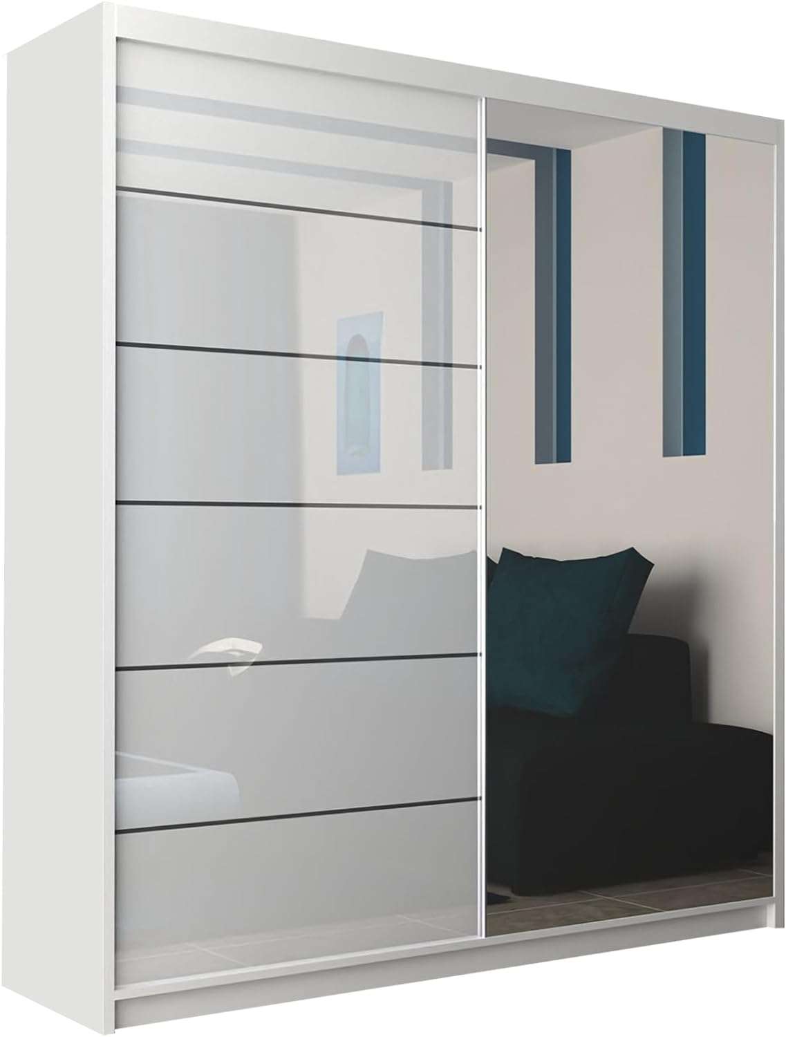 Infinity High Gloss Sliding Wardrobe