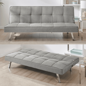 Grey Sofa Bed 3 Seater Click Clack - Britney