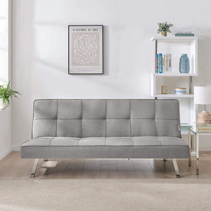 Grey Sofa Bed 3 Seater Click Clack - Britney
