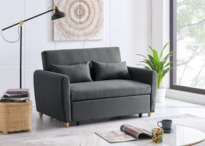 Dahlia Grey 2-Seater Pull Out Sofa Bed - Convertible Sleeper Sofa