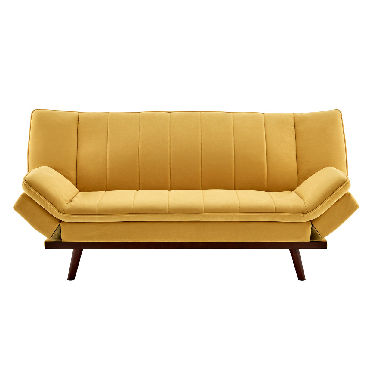 Velvet Sofa Bed 3 Seater Yellow - Mondaine
