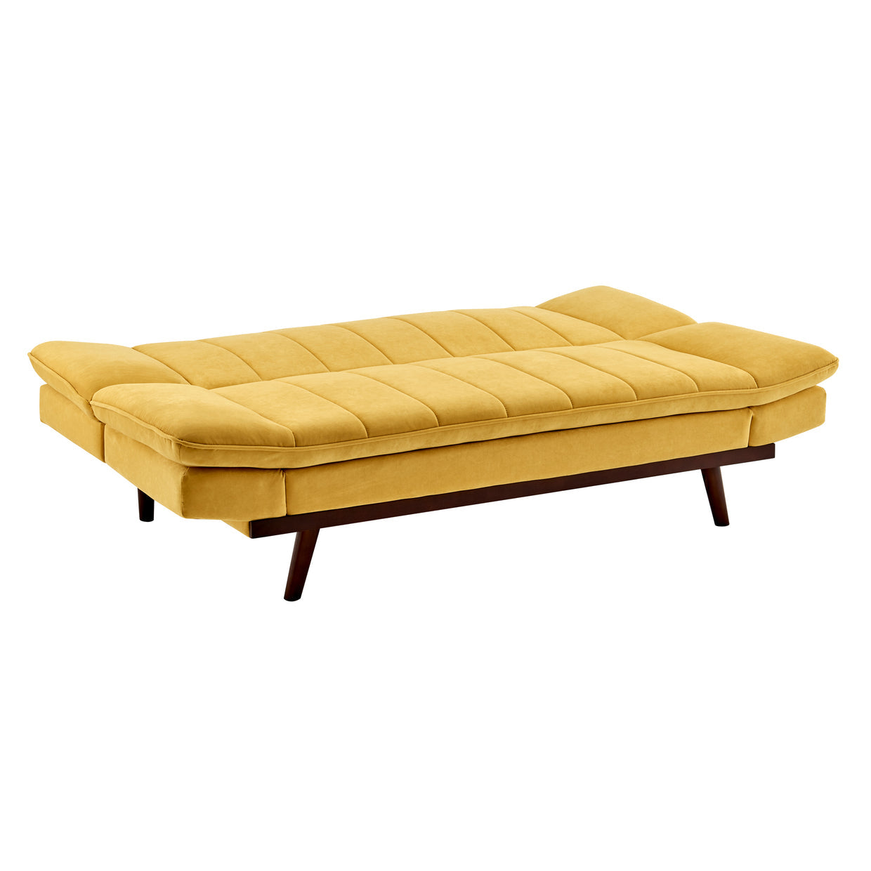 Velvet Sofa Bed 3 Seater Yellow - Mondaine