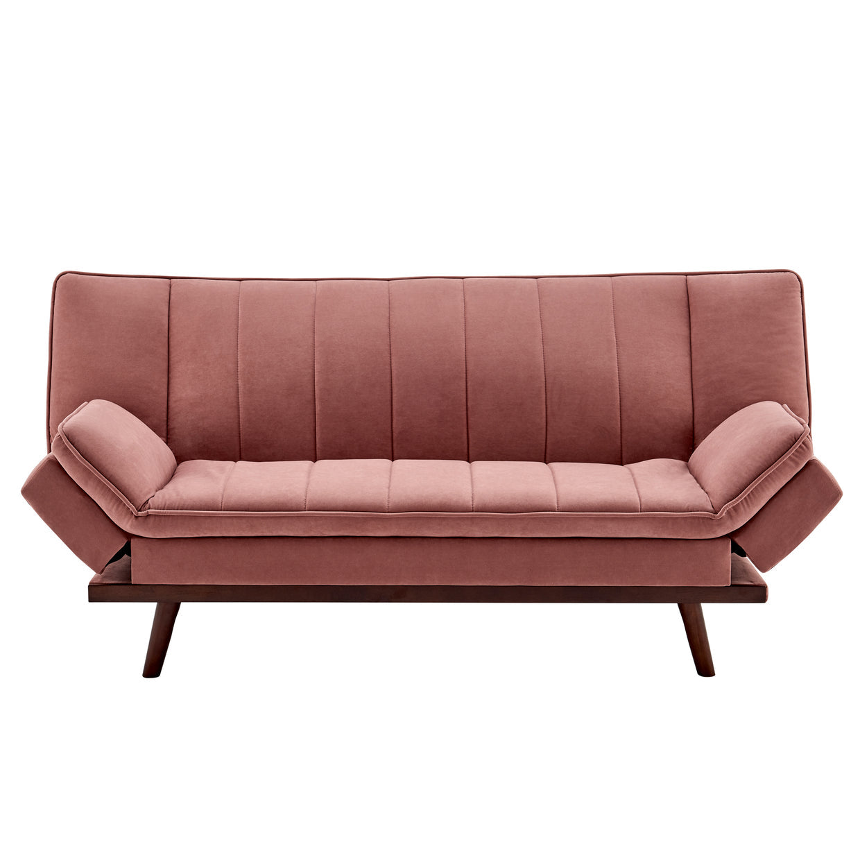 Velvet Sofa Bed 3 Seater Rose Pink - Mondaine